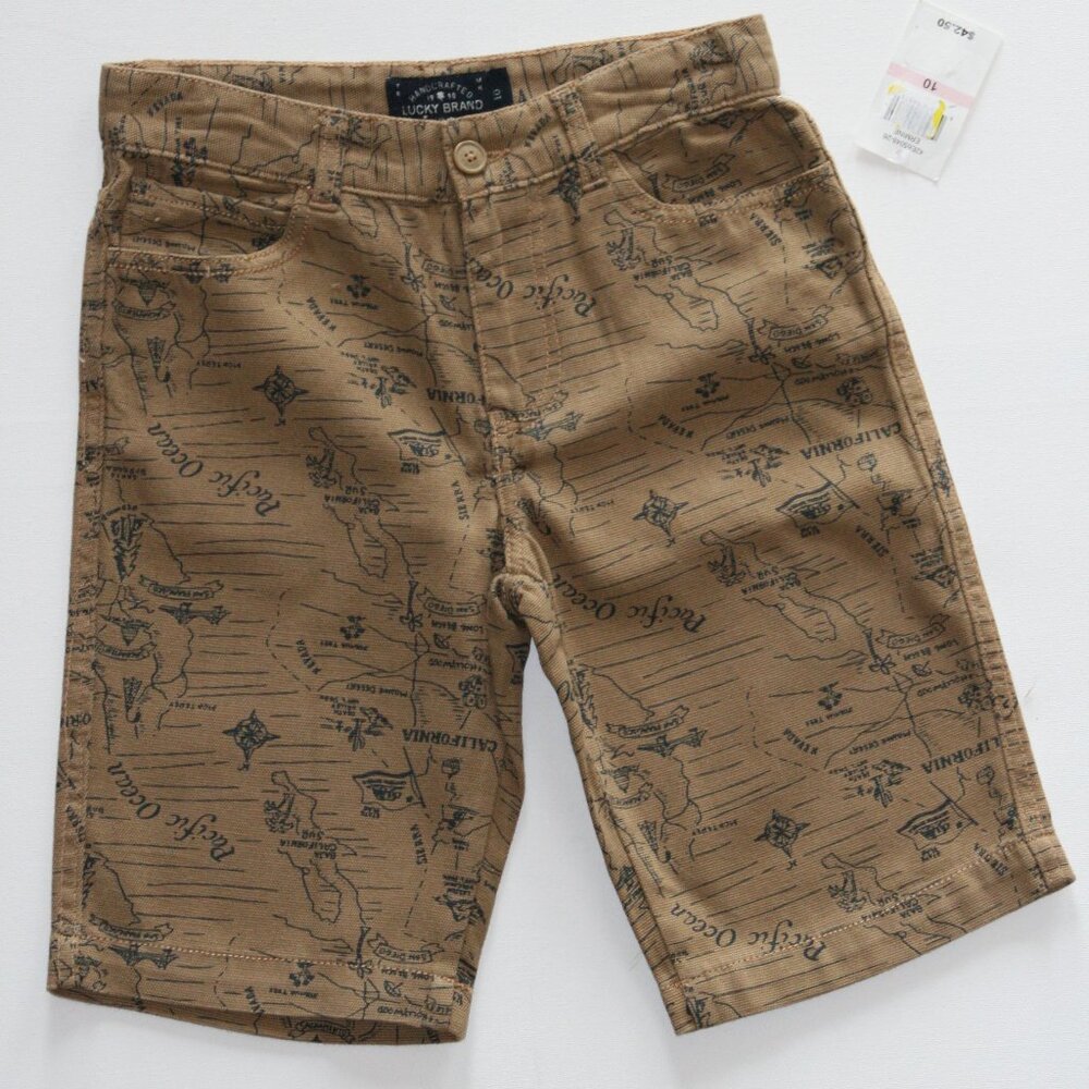 Lucky brand boys khaki cotton shorts